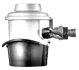 GAS caravanregulator med linksgevind Caravanregulator med ¼” links gevind